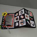 Tummy Time Baby Mirror Infant Toys Newborn 0 3 Months Brain Development with Crinkle Cloth Book Teether Black and White High Contrast Baby Toys 2 4 5 0-6 Month Boys Girls Sensory Activity Shower Gifts