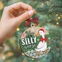 3 x Goose Christmas Ornament 2025 - Goose Gifts for Men Women, Wooden Xmas Funny Gifts for Friends Coworkers Family, Hey Silly Gooses Funny Christmas Ornaments for Tree Decorations