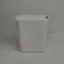 5 Gallon Motion Senor Bathroom Trash Can with Lid, Automatic Garbage Can Touchless, Smart Plastic Waste Basket for Narrow Spaces, Bathroom, Office, Bedroom, Living Room (White)