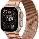 BXUXOHS Milanese Loop- Compatible with Apple Watch Ultra 3 2 1 Band for Men 49mm 46mm 45mm 44mm 42mm 41mm 40mm 38mm,Magnetic Mesh Metal Strap Wristband for iWatch SE 3/2 Series 11/10/9/8/7/6/5/4 Ultra