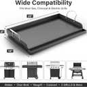 25"x16" Nonstick Cast Iron Griddle for Gas Grill - 23lb Heavy Duty - Universal Flat Top with Reinforced Ridges & High Sidewalls, Fits Gas/Charcoal Grills (Weber, Charbroil, Nexgrill)