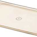 Acrylic Serving Tray with Handles Ottoman Countertop Decorative Tray Serving Tray Spill-Proof Tray for Coffee Table Living Room Bedroom16 x 9 x 0.8 inches (Amber)