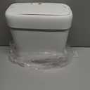 funest Bathroom Small Trash Can with Lid, 13 Liter/3.4 Gallon Slim Garbage Bin with Press Top Lid, White Wastebasket for Bedroom, Office, Kitchen, RV