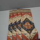 OJIA Extra Non-Slip Carpet Stair Treads for Wooden Steps Set of 4, 30"X8" Rubber Indoor Stair Runner Slip Resistant Stair Rugs Safety Mats for Dogs, Kids & Elders, Stairway Grip Step Treads (Oriental)