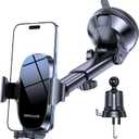 Miracase 3-in-1 Cell Phone Holders for Your Car, Universal Car Phone Holder Mount for Car Dashboard Air Vent Windshield Compatible with iPhone 16 15 14 13 12 11 Pro Max Xs XR X, Galaxy Black