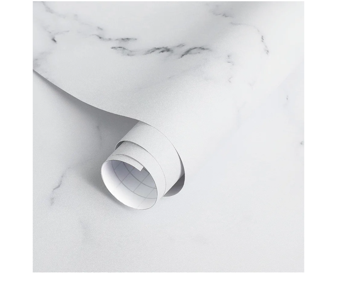 Oxdigi Marble Contact Paper 24" x196" for Kitchen Countertop Cabinet Shelf Door Self-Adhesive Film Peel & Stick Wallpaper Waterproof Removable (Matt White B)