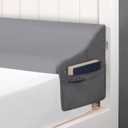 Vekkia Full Size Bed Wedge Pillow for Headboard/Bed Wedge Gap Filler/Mattress Gap Filler/Wedge Pillow to Close the Gap (0-6") Between Your Headboard and Mattress, (Grey 54"x10"x7")