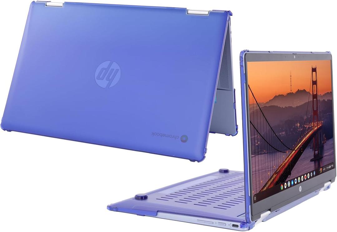 mCover Hard Case ONLY Compatible for 2024~2025 14" HP Chromebook x360 14B-CD0000 Series Laptop Computers (NOT Fitting Any Other HP Chromebook & Windows Notebook PC)- Blue