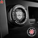 Tybasthe Rotary Push Start Button Cover, Transformers Car Accessories Engine Start Stop Button Cover, Autobots Car Stickers Interior Decor, Motorcycle Ignition Key Switch Cover, Black