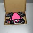 PHOEPET No Pull Dog Harness Medium Reflective Front Clip Vest with Handle,Adjustable 2 Metal Rings 3 Buckles,[Easy to Put on & Take Off](M, Pink)