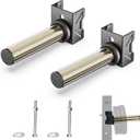 Stainless Steel Sleeve Weight Plate Holder for Power Rack Choose 22 or 33 Uprights Fits 5/8" to 1" Holes 300lbs Capacity, Heavy-Duty Steel Peg with Stainless Cover, Pair