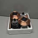 XMCOSY+ Solar Lights Outdoor Waterproof, 4 Pack Solar Lights for Outside, 10-40 LM Dimmable LED Glass Outdoor Solar Lights for Yard Pathway Garden Lawn Driveway Walkway (Warm White) (Copper)