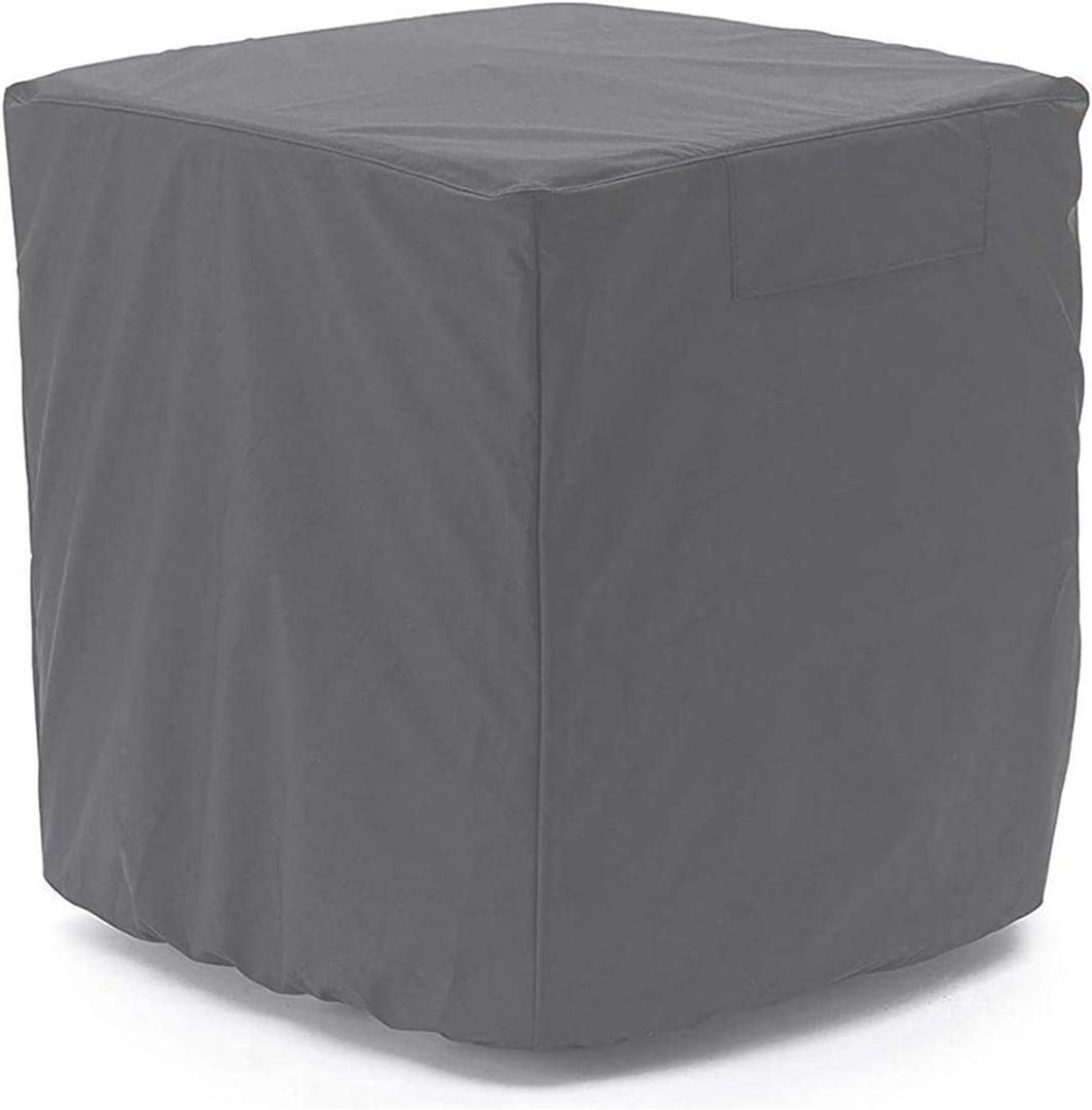 STARTWO Air Conditioner Cover Heavy Duty Waterproof Durable for Outdoor Elastic Bottom for Secure Fit Year Around Protection -Gray W24inD24inH30in (24x24x30 inch)