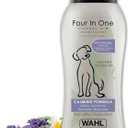 Wahl USA 4-in-1 Calming Pet Shampoo for Dogs  Cleans, Conditions, Detangles, & Moisturizes with Lavender Chamomile - Pet Friendly Formula - 24 Oz - Model 820000A