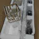 Crystal Bathroom Vanity Light Gold Chrome 3-Light Modern Bathroom Lighting Fixtures Over Mirror Square Wall Sconce