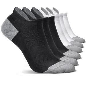 6 Pairs Cushioned No Show Tab Socks - Compression Low Cut Ankle Socks, Anti-Blister & Wicking for Athletic Running (XL)