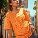 Halloween Ghost Shirt for Women Funny Spooky Season T Shirts Vintage Ghost Short Sleeve Tops (L)