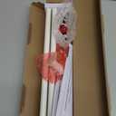 Curtain Rods No Drilling for Windows 32 to 58 Inch, 5/8 Inch Diameter No Drill Drapery Rod Set with Adhesive Brackets and Twiested Cage Finals, Bedroom Apartment Renter Friendly, white