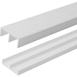 4 Ft. Long White Plastic Sliding Door Track Set for 3/4" Thick Panels (Pack of 1) by Outwater Plastics