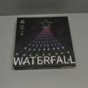 12FT Outdoor Christmas Decorations, Smart RGB Color Changing Christmas Hanging Waterfall String Lights, APP Remote Control, DIY Multi-Color Lightshow, Music Sync, Outside Xmas Lights Decor