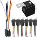 irhapsody 80/60Amp 12V 5-pin Relay Kit, SPDT 12-Volt Automotive Relay with Heavy-Duty Pigtail, 6-Pack