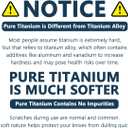 Real 99.85% Pure Titanium Cutting Board Non-Toxic 11.45" x 8.15"- BPA Free, Non-Porous & Durable Kitchen Chopping Board for Meat, Vegetables, Fruits