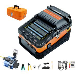 Fusion Splicer AI-6A Fiber Optical Fusion Splicer with 8S Splicing & 18S Heating, Core Alignment Fiber Splicer with 5200mAh Large Battery Capacity, Automatic FTTH Precision