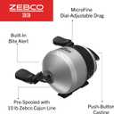 Zebco 33 Spincast Reel and Fishing Rod Combo, 6-Foot 2-Piece Fiberglass Rod with EVA Handle, Quickset Anti-Reverse Fishing Reel with Bite Alert, Silver/Black