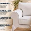 Cotton Ektorp Sofa Bed Cover Compatible with IKEA Ektorp Sleeper Slipcover, White