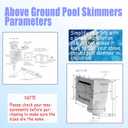 Above Ground Pool Skimmer,Thru-Wall Skimmer,Above Ground Pool SkimmerWith AccessoriesOpening Width 6 Inches,Compatible With All Standard Pool Wall Openings,Replace SP1091LX Above Ground Pool Skimmer