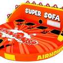 Airhowowaqsp Super Sofa Towable Tubes for Boating 1-4 Person,Tubes for Boats,Inflatable Pull Boats/Boat Tube/Water Tube,Front&Back Tow Points with Heavy-Duty Thick Nylon Cover for Water Sports