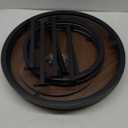 2-piece Round Nesting Tables Modern Wood Gray & Black Round Nesting Coffee Table for Living Room