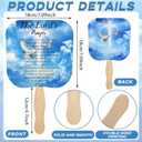 Sherr 50 Pcs Christian Church Fans Bulk the Lord's Prayer Church Fans Parlor Fans Religious Fans Hand Held Church Handheld Fans Church Products for Church Services