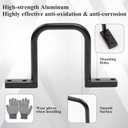 12 Pcs Cable Management D Ring - 2 Inch D Ring Aluminum Cable Distribution Ring for Sorting Out Electric Cables - Black