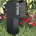 GPD19W-1 Gard-N-Post Low-Profile Outdoor Landscape Lighting Post Enclosure with Outlet Cover, 19.5-Inch, White, 1-Pack