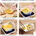 Tamagoyaki Pan, Japanese Omelette Pan, White Tamagoyaki Egg Pan, Non Stick Rectangle Pan, Small Frying Pan 6 X 7 Inch