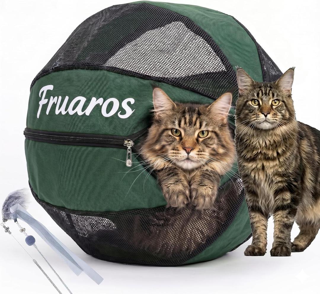 Outdoor Cat Exercise Ball, Breathable Interactive Rolling Toy for Indoor & Outdoor Play, Durable Lightweight Cat Play Ball for Exercise & Enrichment
