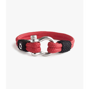 Mens Rope Bracelet - Stainless Steel Silver Shackle, Extremely Durable and Scratch Resistant Waterproof Paracord, Handmade, Nautical Wristband for Men