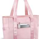 Prite Tote Bag for Women Weekender Bag with Laptop Compartment for Work Nurse Travel Gym (Small, Pink)