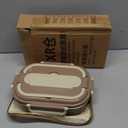 Adult Lunch Box Set, Five Compartments, Stainless Steel Construction, Easy to Clean, Heats Food by Adding Hot Water.