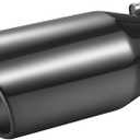 A-KARCK Black Chrome Exhaust Tips 3" Inlet, 3" Inlet 5" Outlet 12" Length Clamp on Universal Never Fading Stainless Steel Muffler Tip