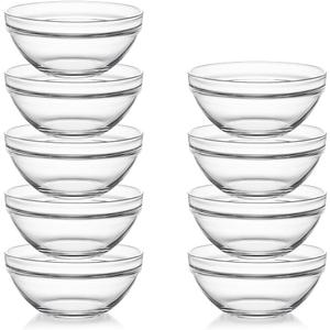Sweejar 4 inch Small Glass Bowls Set, 7 oz Prep Bowls for Cooking, Small Bowls for Kitchen, Dessert Bowls for Ice Cream, 9 pack