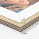 Vittanly 5x7 Picture Frame Set of 4, Display Pictures 4x6 with Mat or 5x7 without Mat, Small Photo Frames for Wall or Tabletop Display, Engineered Wood with Shatter Resistant Plexiglass, Natural