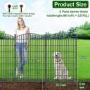 No Dig Decorative Garden Fence 5 Panels with Gate, 48 in (H) x 13 ft (L), Dog Fence Outdoor for YardRustproof Metal Animal Barrier Ground Stakes Fencing for Garden, Patio, Flower Bed