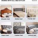 Headboard Cover, Slip Cover, Spring Bed headboard Cover, Small Square Jacquard dust Protector, Bedroom dust Cover, upholstered headboard (Queen:150cm/59in, Gray)