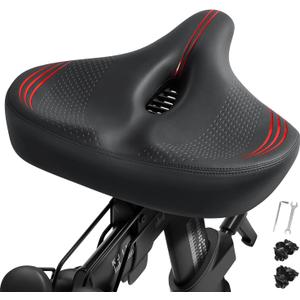 Extra Oversized Bike Seat Cushion for Peloton Bike & Bike+, Comfort Bicycle Seat Replacement for Men Women, Wide Bike Saddle Compatible with Peloton Accessories, Exercise, Electric, Cruiser Bikes
