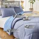 OMERAI Cooling Comforter King Size, Double-Sided Cooling Blanket for King Size Bed, Lightweight, Breathable, Soft Summer Comforter for Hot Sleepers, Q-Max 0.45, Blue, 90"x 108"