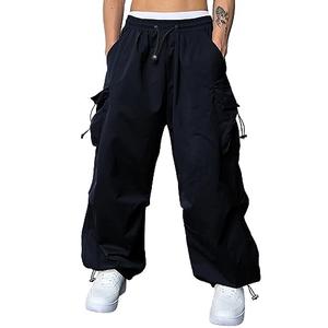 JMIERR Casual Lounge Baggy Streetwear Sweatpants Parachute Pants for Men Fasion Loose Fit Wide Leg Rap Travel Pants with Drawstring High Waist Fall Essentials Outfits Retro 80s,XL,Navy Blue