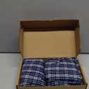 TIICHOO Incontinence Underwear for Men Washable Urinary Incontinence Boxer Regular Absorbency Mens Leak Proof Underwear (Large, Blue Plaid (Pack of 2))