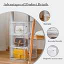 LXLXXL Storage Bins with Lids, 6 Pack Clear Plastic Storage Containers with Magnetic Acrylic Door, 19 Qt Stackable Storage Box for Home,Office Organizing